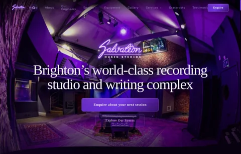 Salvation Studios website design
